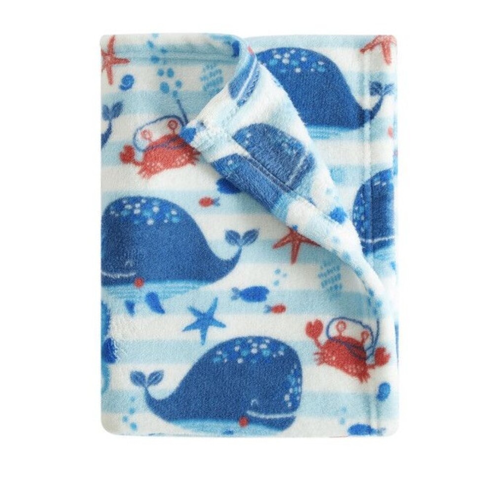 Parents Choice Blue Whale Plush Baby Blanket Walmart Crab Seahorse New